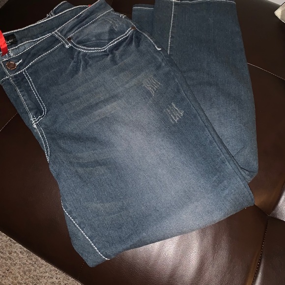 None Denim - Tinted Plus Size blue jeans